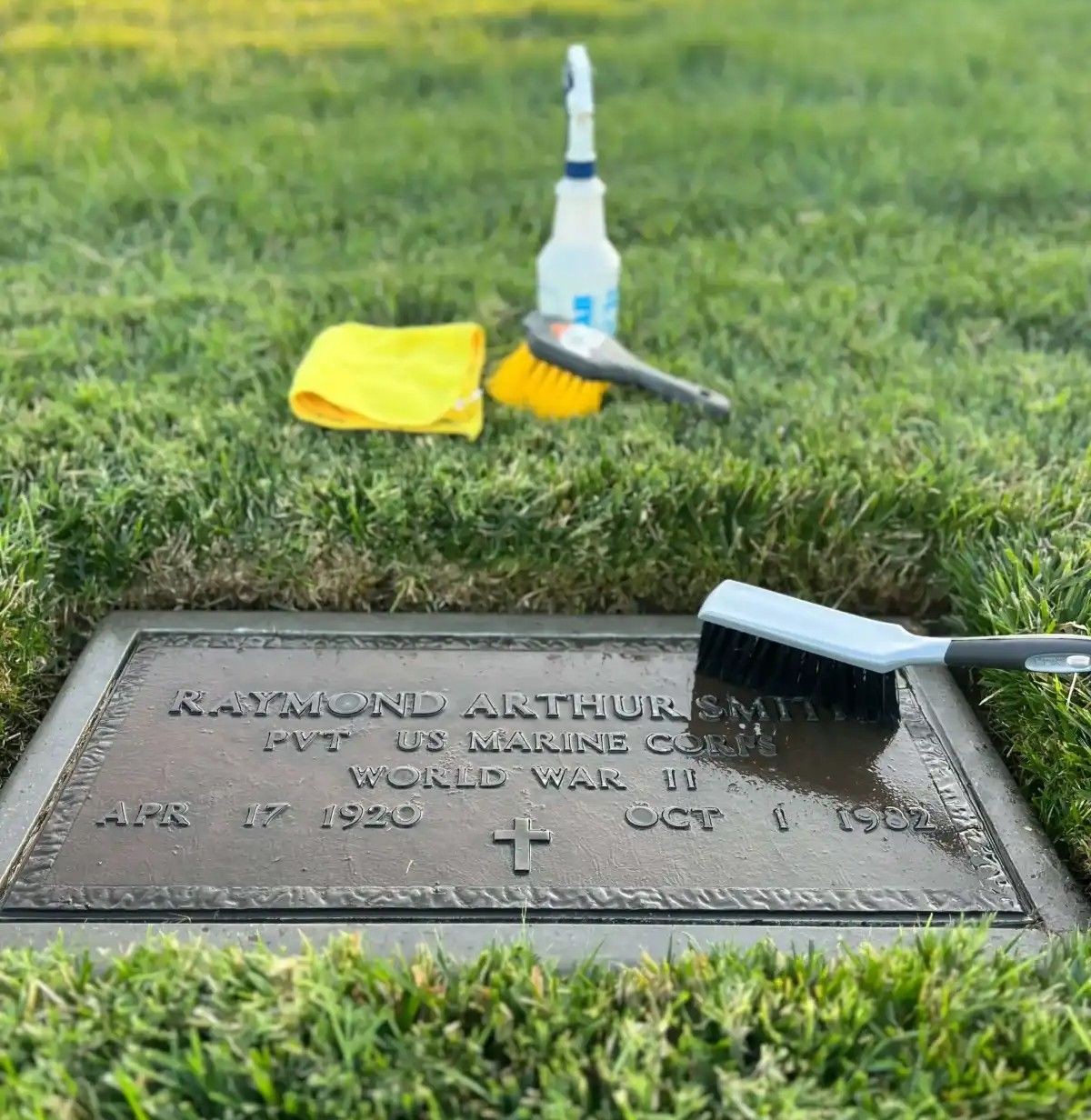 Semi Annual Flat Headstone Cleaning Package